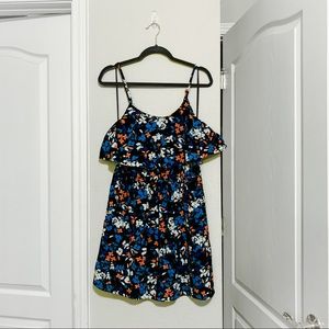 ELLE floral ruffle top cinched waist dress